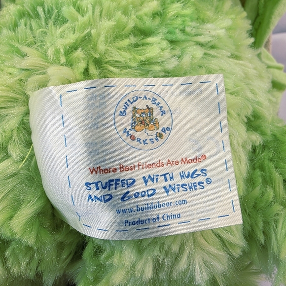 Build A Bear Green Teddy Lucky Charm Clover With Outfit 17 Inch 2010 - Picture 8 of 10
